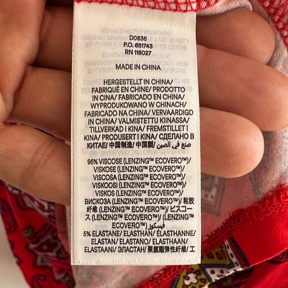 Boden Thea Red Paisley Long Sleeve Midi Dress - Picture 7 of 9